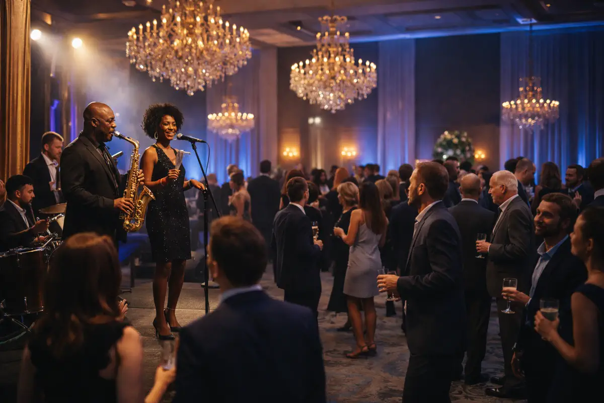 Live jazz band entertainment for a Columbus corporate event