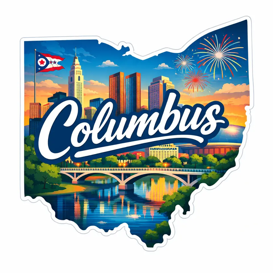 Columbus Ohio skyline for corporate event planning