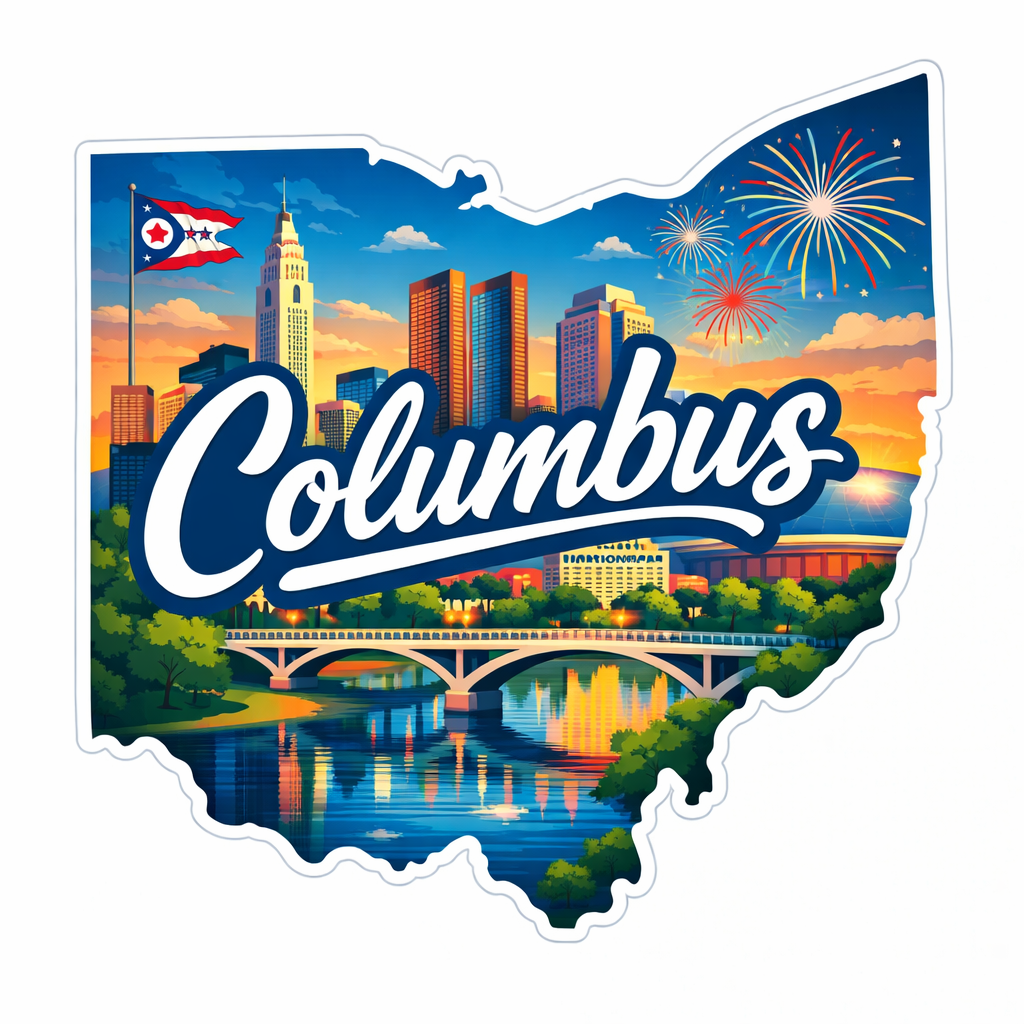 Columbus Ohio skyline for corporate event planning