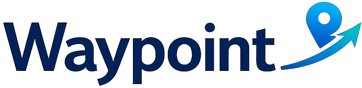 Waypoint arrivals platform logo for Columbus airport transportation coordination